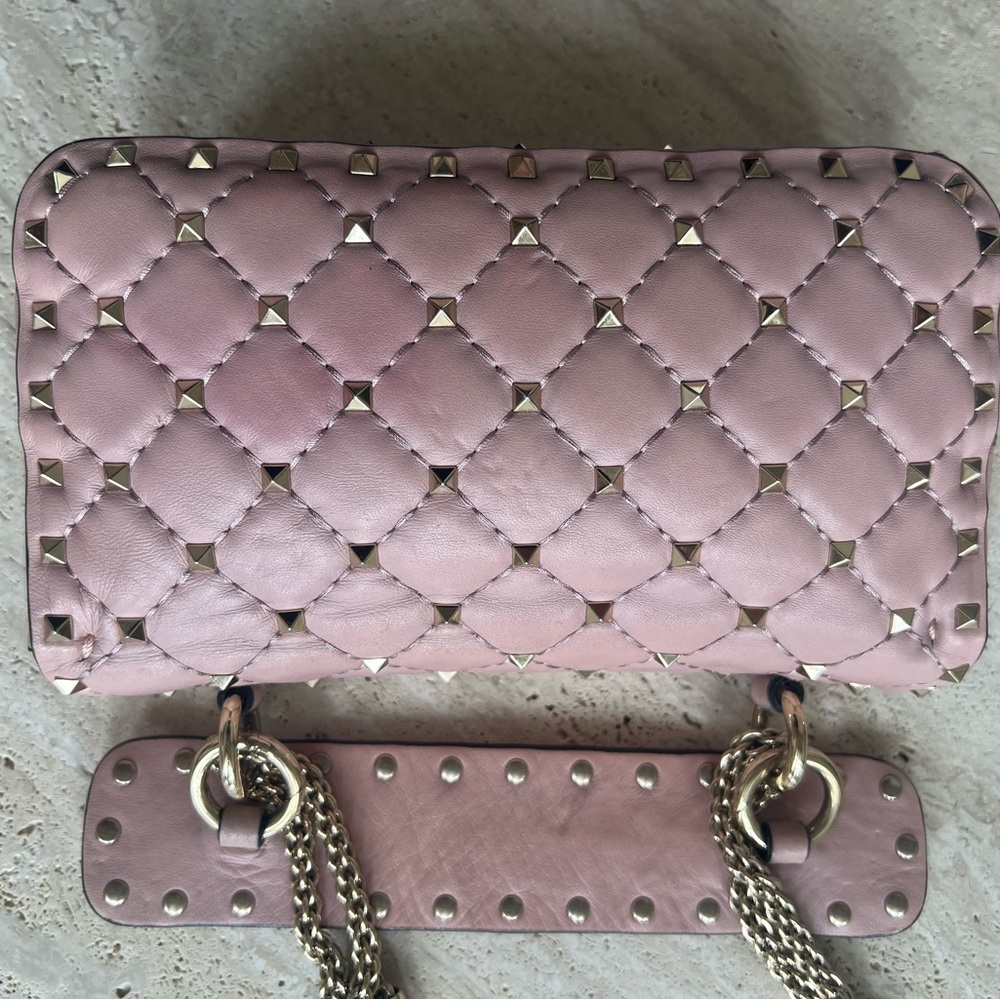 VALENTINO 💯 Authentic small Rockstud bag pink RARE 💕💕 - Picture 7 of 13